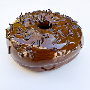 1828 Double Chocolate Sprinkle Ceramic Donut