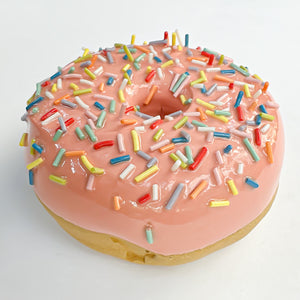 1944 Pink Rainbow Sprinkle Ceramic Donut