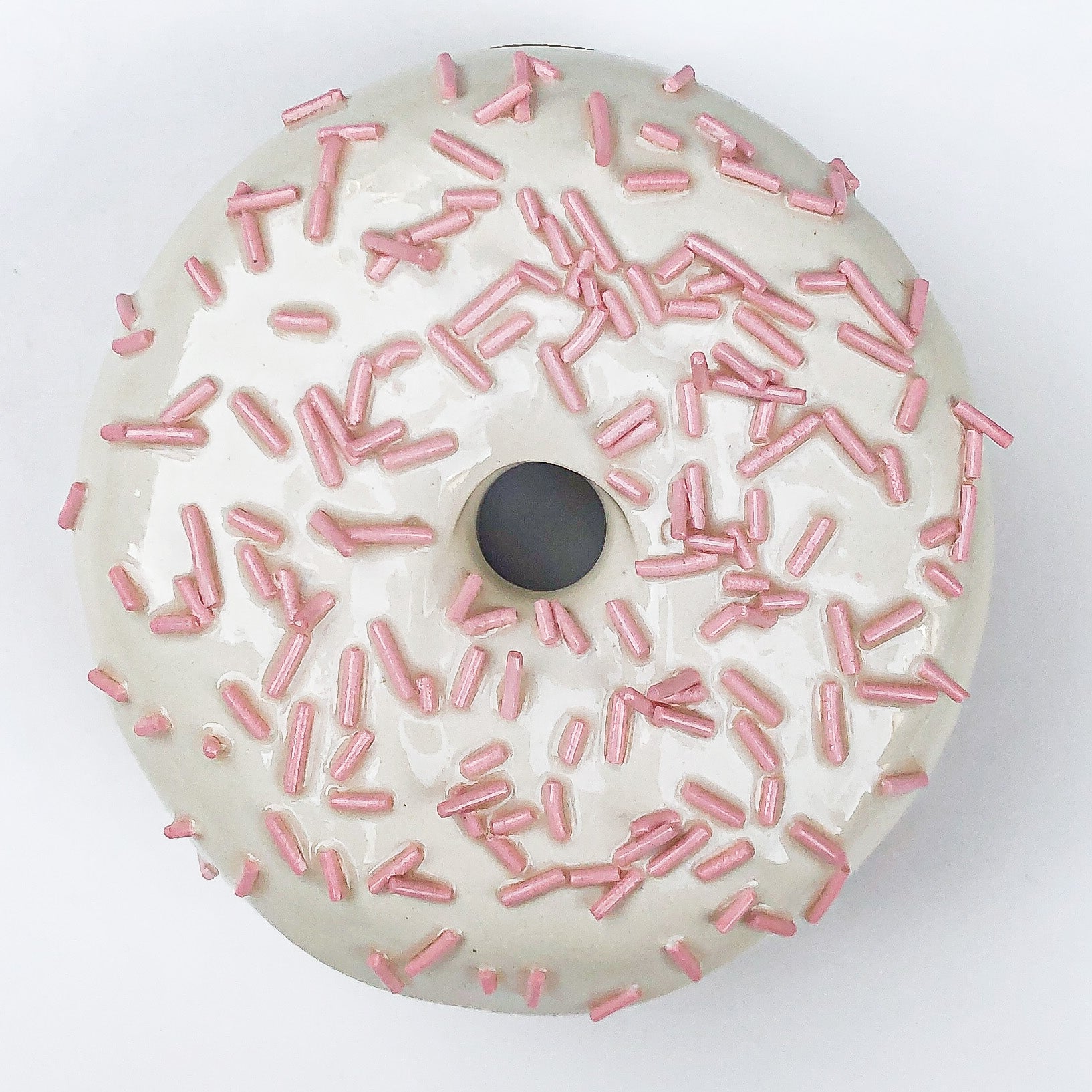 1599 Strawberry Sprinkle Ceramic Donut